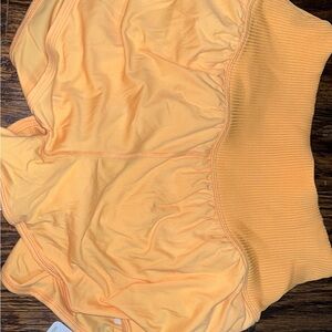 Bright Orange High-Waisted Shorts